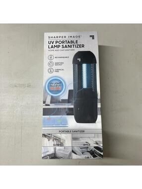 New, Sharper Image Home and Car Sanitizer Portable Lamp Sanitizer Black